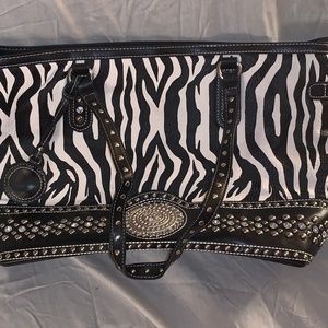Tote Style Shoulder Purse with Bling